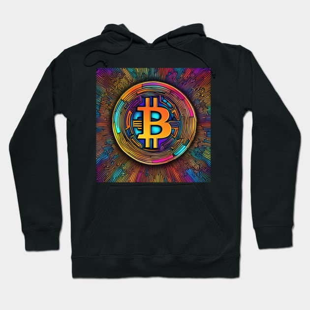 Bitcoin colorful Hoodie by Creativeoptimize